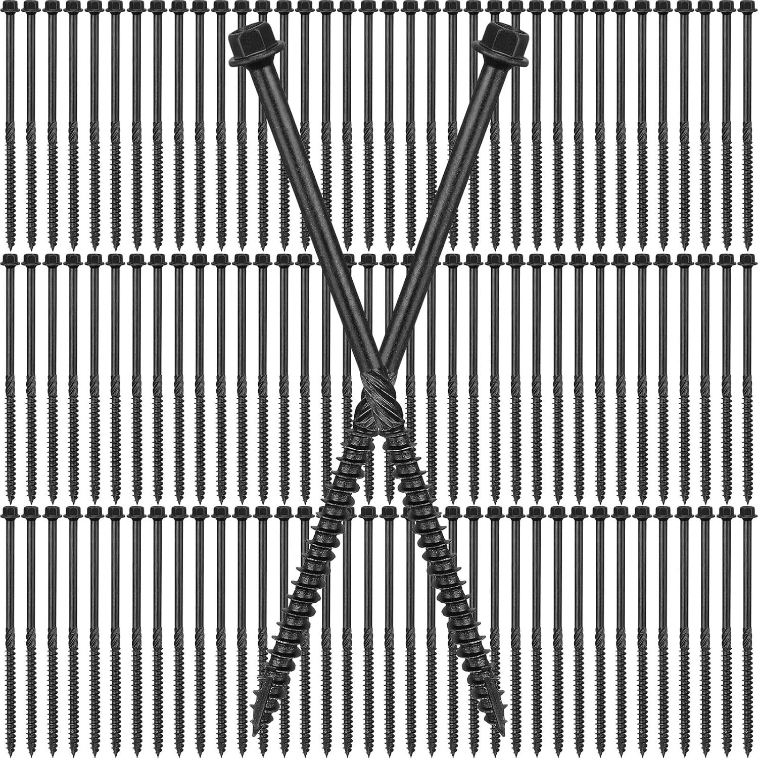 Hicarer 100 Pack 6 Inch Heavy Duty Wood Screws for Construction