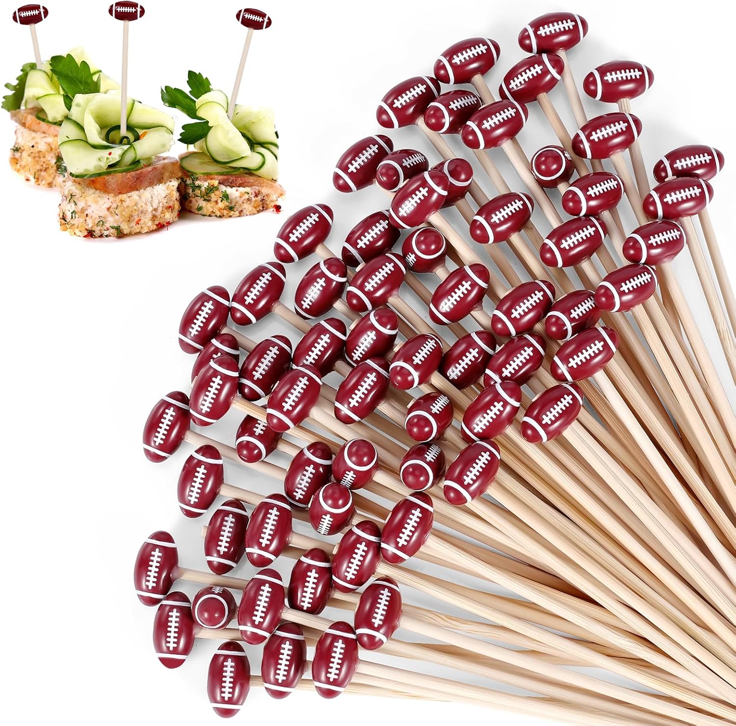 50 PCS Football Cocktail Picks - Appetizer Game-Changer!