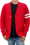 Mens 1950s Letterman Cardigan Sweater - Retro Varsity Style
