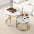 Marble Nesting Coffee Tables - Elegant Duo Set