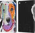 Michel Keck Catahoula Leopard Dogs Leather iPad 10.2 Wallet Case - USA