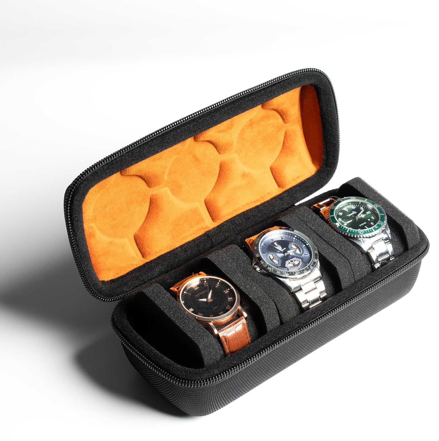 Travel in Style: AUKURA Watch Case - Brown Microfiber Lining