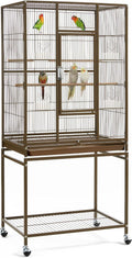 Yaheetech Wrought Iron Large Parrot Parakeet Flight Cage with Stand