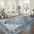 Lessymo 912 Washable Area Rug 9x12 - Soft Vintage Boho Comfort