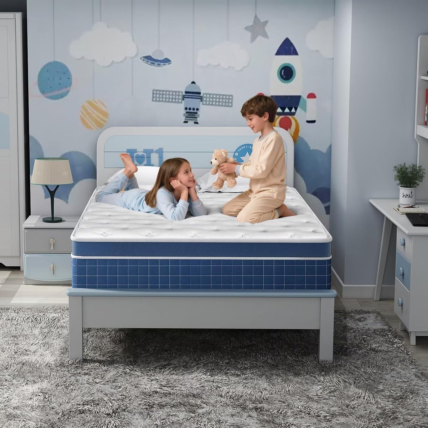 Twin Size Mattress in a Box 14 Inch Hybrid for Balanced Comfort