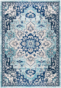 SAFAVIEH Madison Accent Rug 3 ft x 5 ft - Teal & Navy Boho Medallion