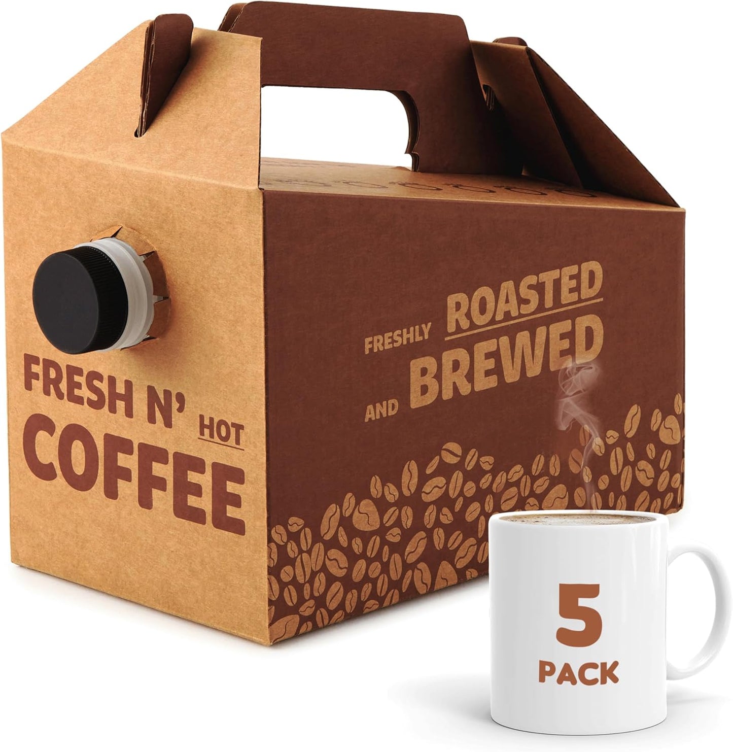 96 oz Disposable Coffee Box Dispensers for Hot Cold Beverages