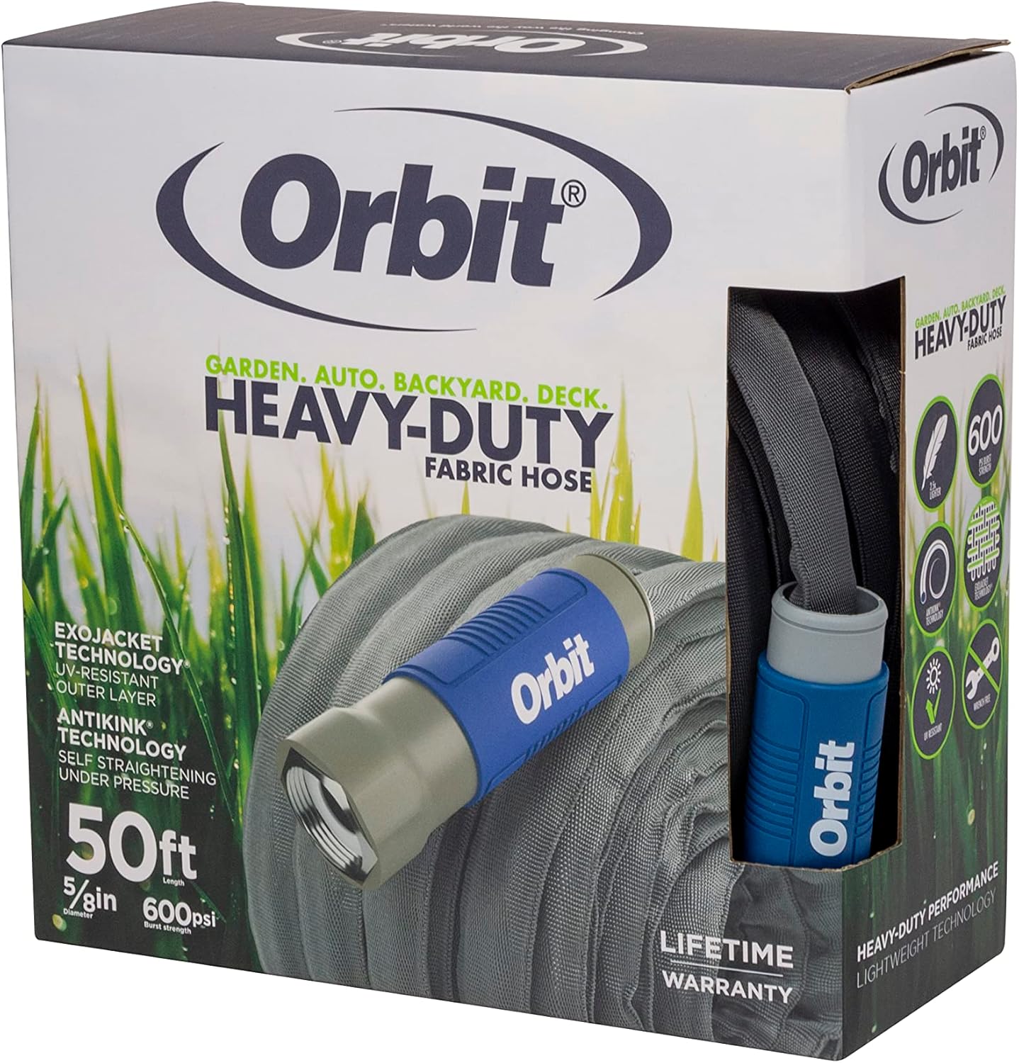 Orbit ExoJacket Heavy Duty Fabric Garden Hose for All Needs