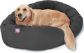 Dog Bagel Calming Bed 40x29x9in - Plush Donut Bed for Support
