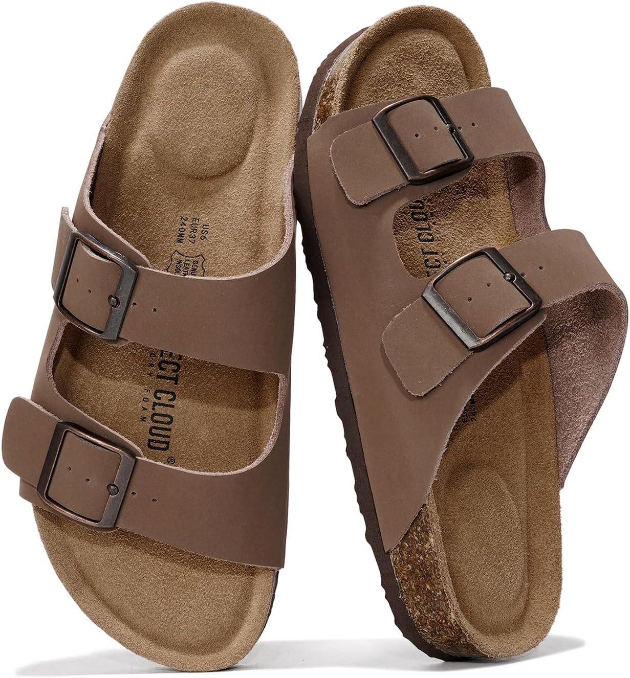 Project Cloud Genuine Leather Flat Sandals for Women 2025