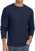 Askdeer Men's Fisherman Pullover Sweater - Classic Cozy Crewneck warm