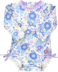 RuffleButts Baby Toddler Long Sleeve One Piece Swimsuit UPF 50