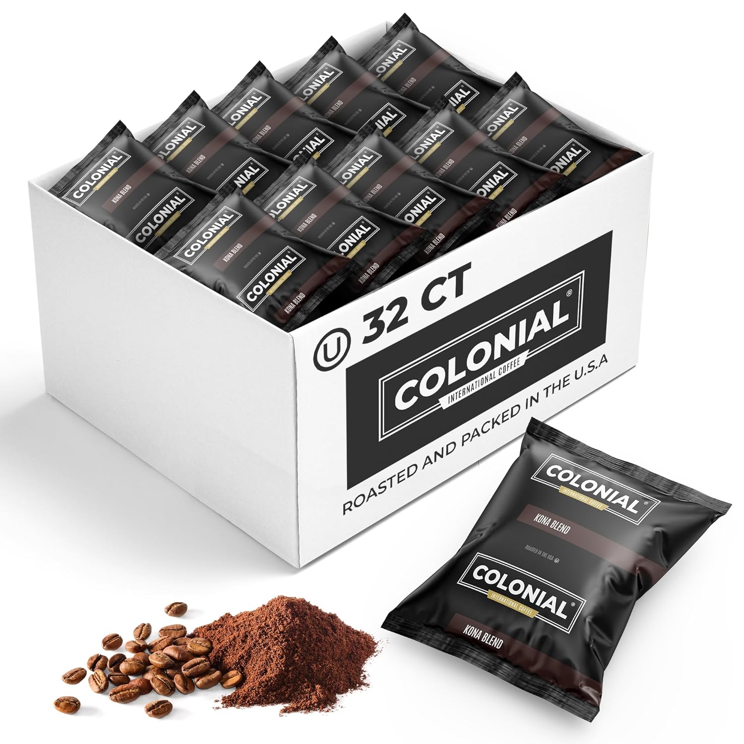 Colonial Coffee 32 Count Single Pot Packets for Gourmet Brews