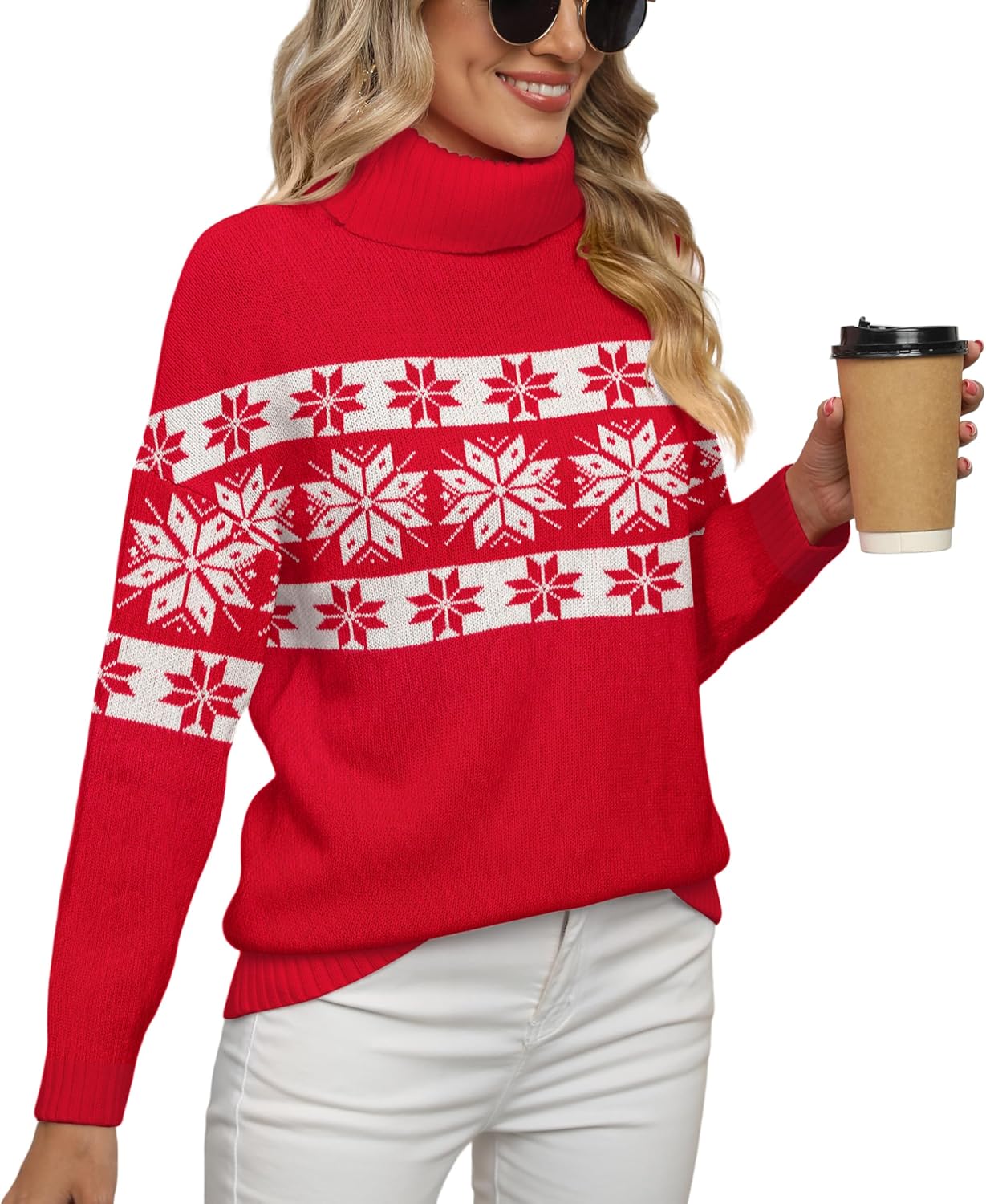 Jouica Women 2025 Fall Casual Turtleneck Chunky Sweater