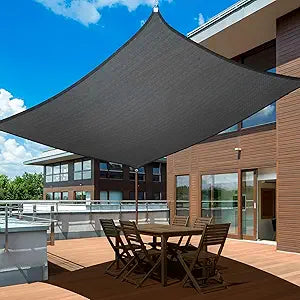 UIRWAY Sun Shade Sail 12x16FT Rectangle Canopy for Outdoor Use