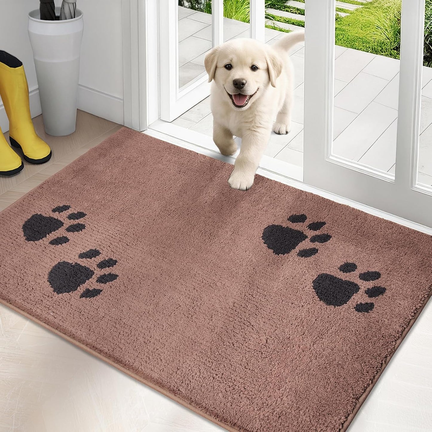 Dirt Trapping Door Mat 24in x 35.5in, Non-Skid Microfiber Rug