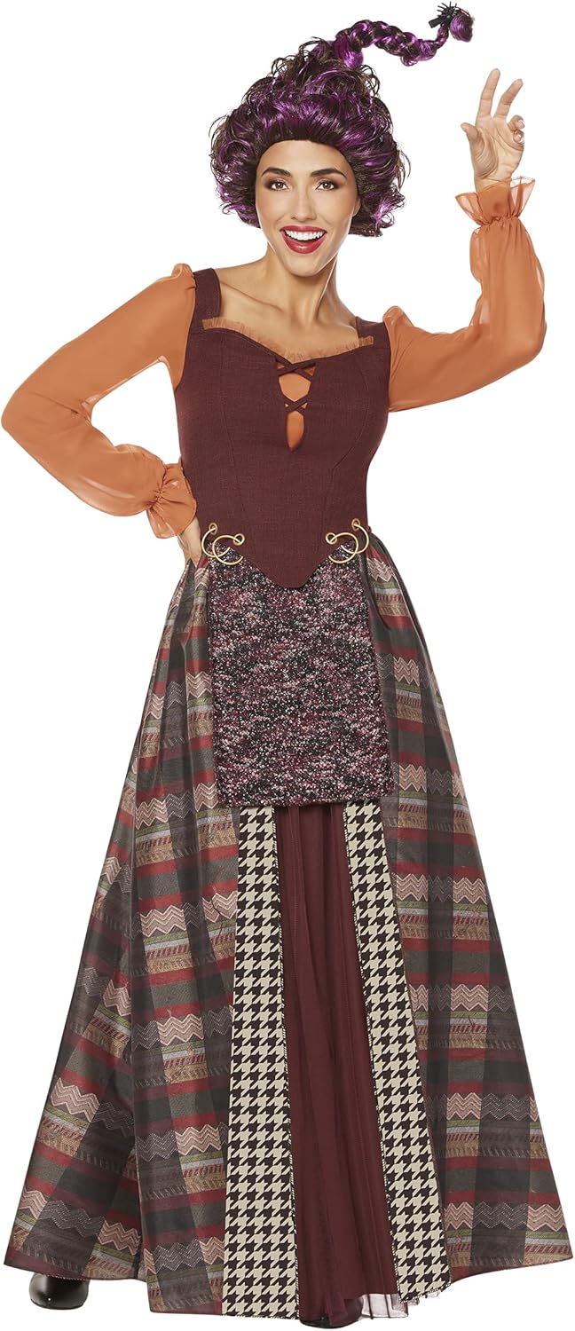 Hocus Pocus Mary Sanderson Costume for Adult Witch Cosplay