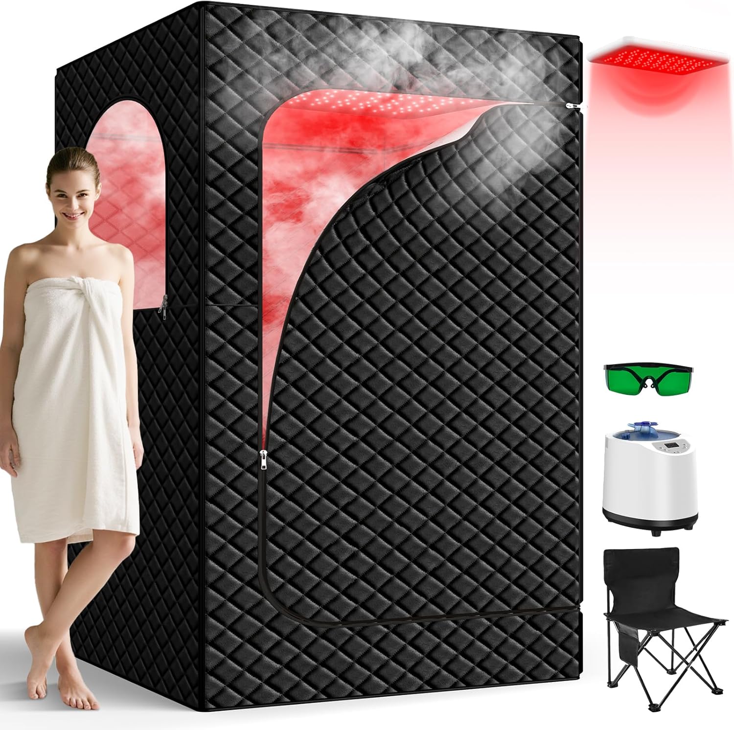 Portable Infrared Sauna Box for Home with Red Light Therapy