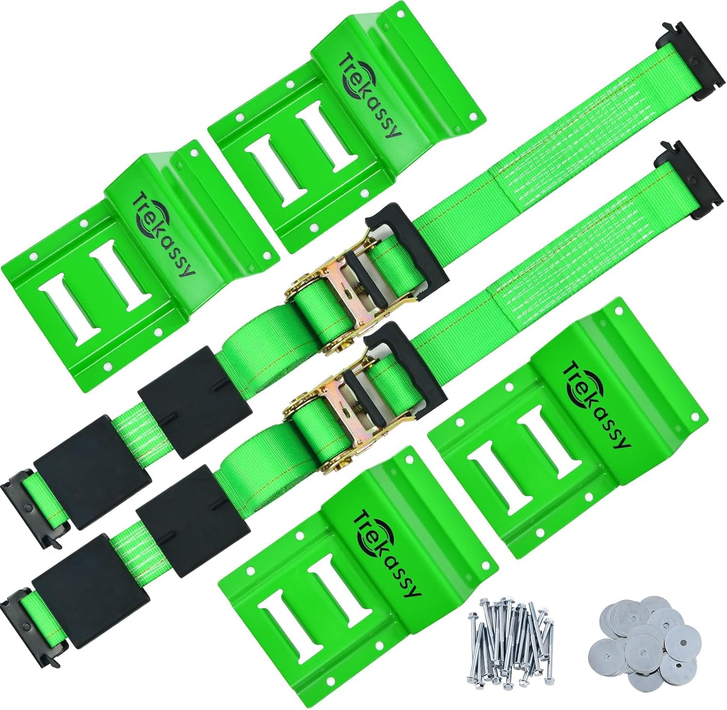 Trekassy Wheel Chock Tie-Down Kit for Secure Vehicle Transport