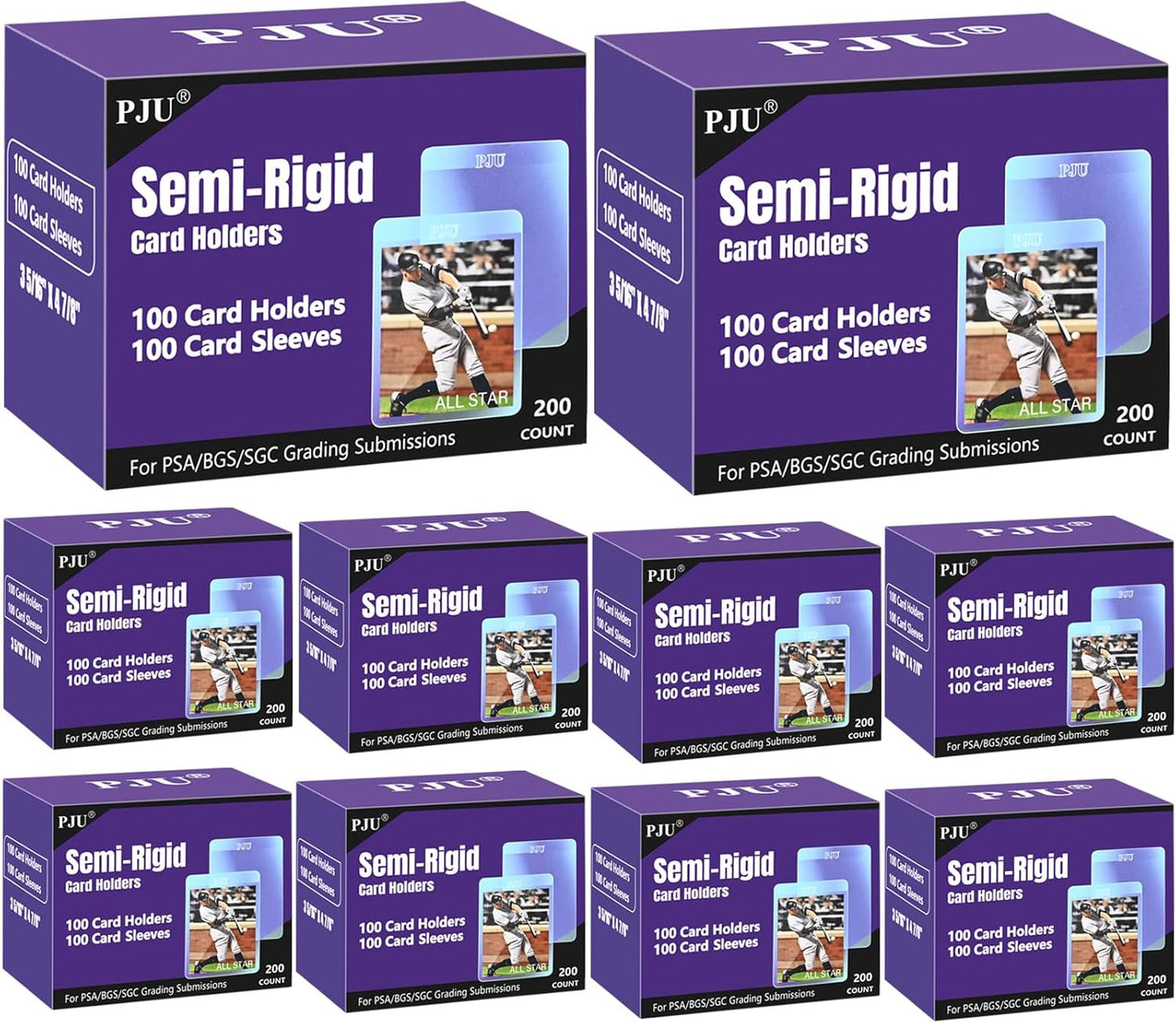 1000ct Semi Rigid Card Holders & Sleeves for Graded Cards