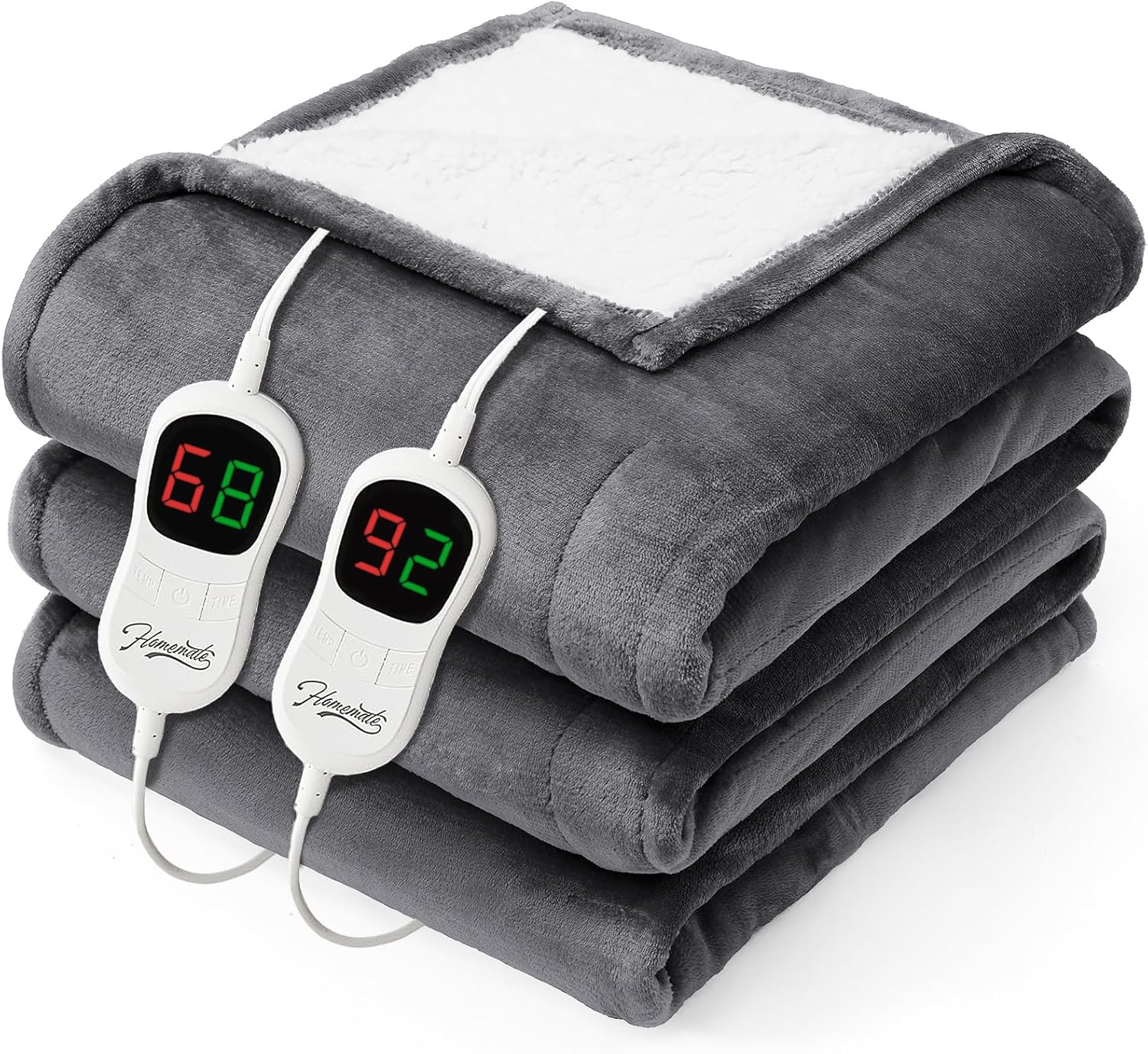 Homemate Heated Electric Blanket Queen Size for Ultimate Comfort