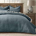 EVERGRACE Luxury Velvet Quilt Bedding Set for Full Queen Size
