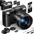 5K 64MP Vlogging Camera with 180 Flip Screen - Compact 18X Zoom
