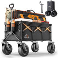 Beach Wagon with 10in Big Rubber Wheels for Sand - Heavy Duty Utility