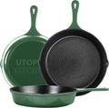 Utopia Kitchen Cast iron Skillets 3 Piece Set - Versatile Cookware