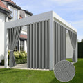 HolidayIdeas 4 Panels Linen Outdoor Curtains 110x84 in - Weatherproof
