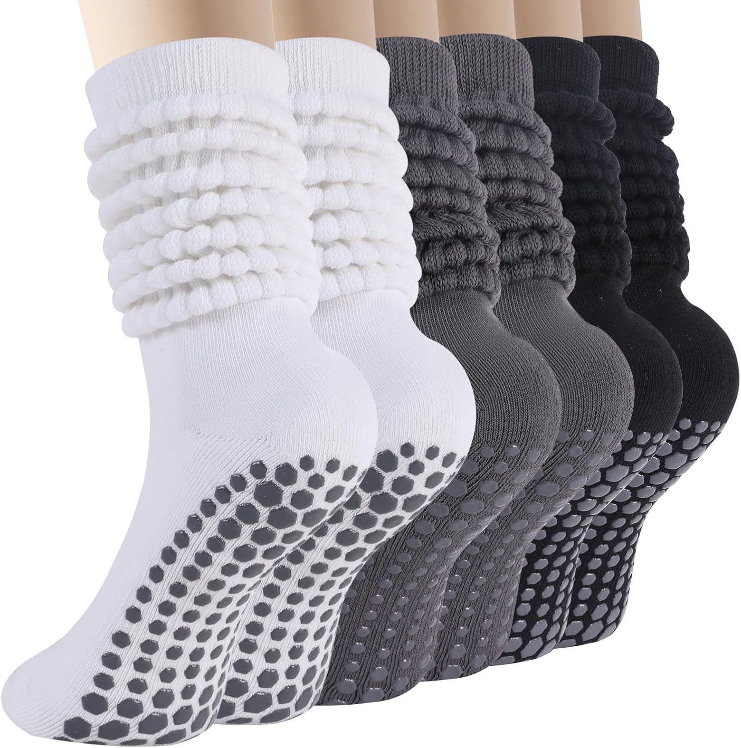BISOUSOX Grip Pilates Socks - Non Slip & Stylish