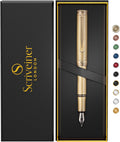 Scriveiner Luxury EDC Fountain Pen (Fine) - Balanced Bronze Pocket Pen