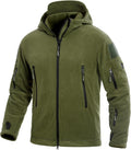 CARWORNIC Men's Military Tactical Fleece Jacket - Warm Multi-Pocket