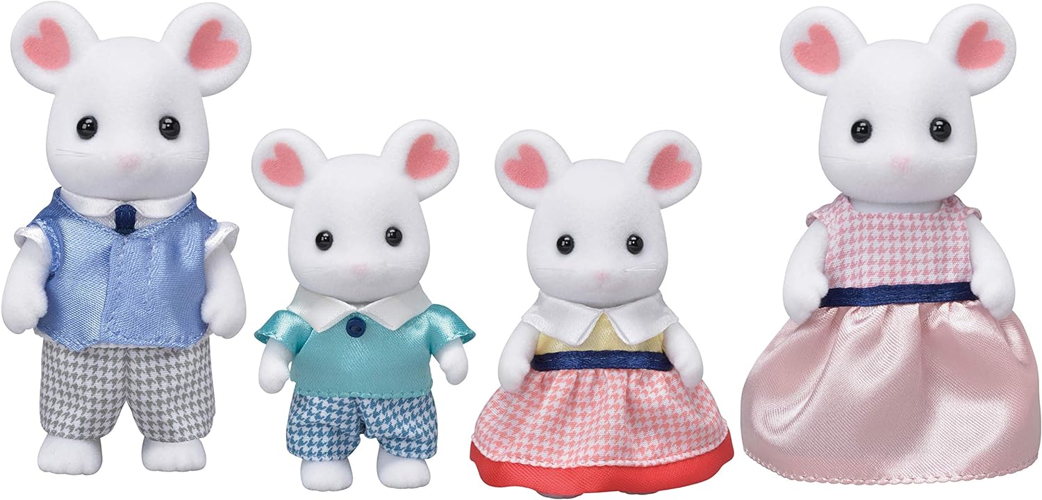 Calico Critters Marshmallow Mouse Family Collectible Dolls Set