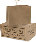 Prime Line Kraft Paper Bags 16x6x12 - Durable Gift & Shopping Bags