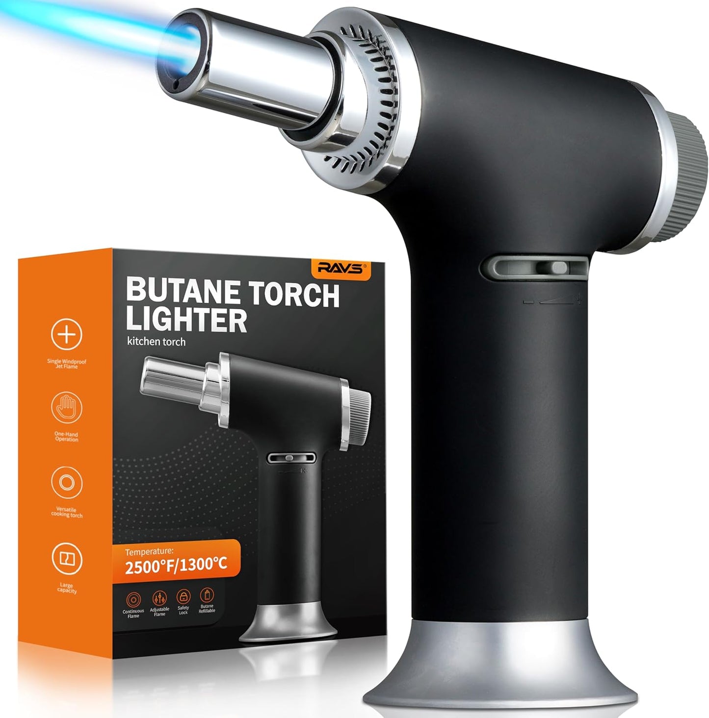 RAVS Butane Torch Lighter for Culinary and Baking Needs