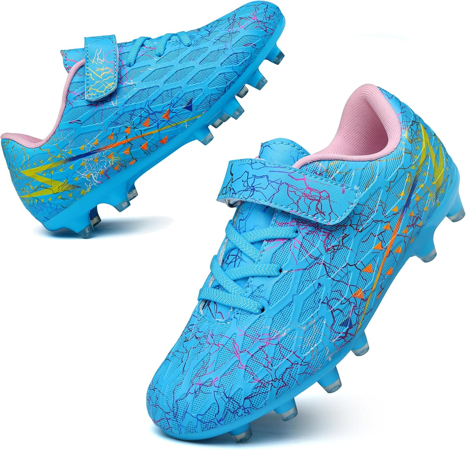 Hanani Boys Girls Soccer Cleats for Kids High Top Training Shoes