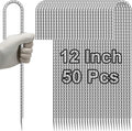 12 Inch Heavy Duty Galvanized Tent Stakes for Outdoor Use