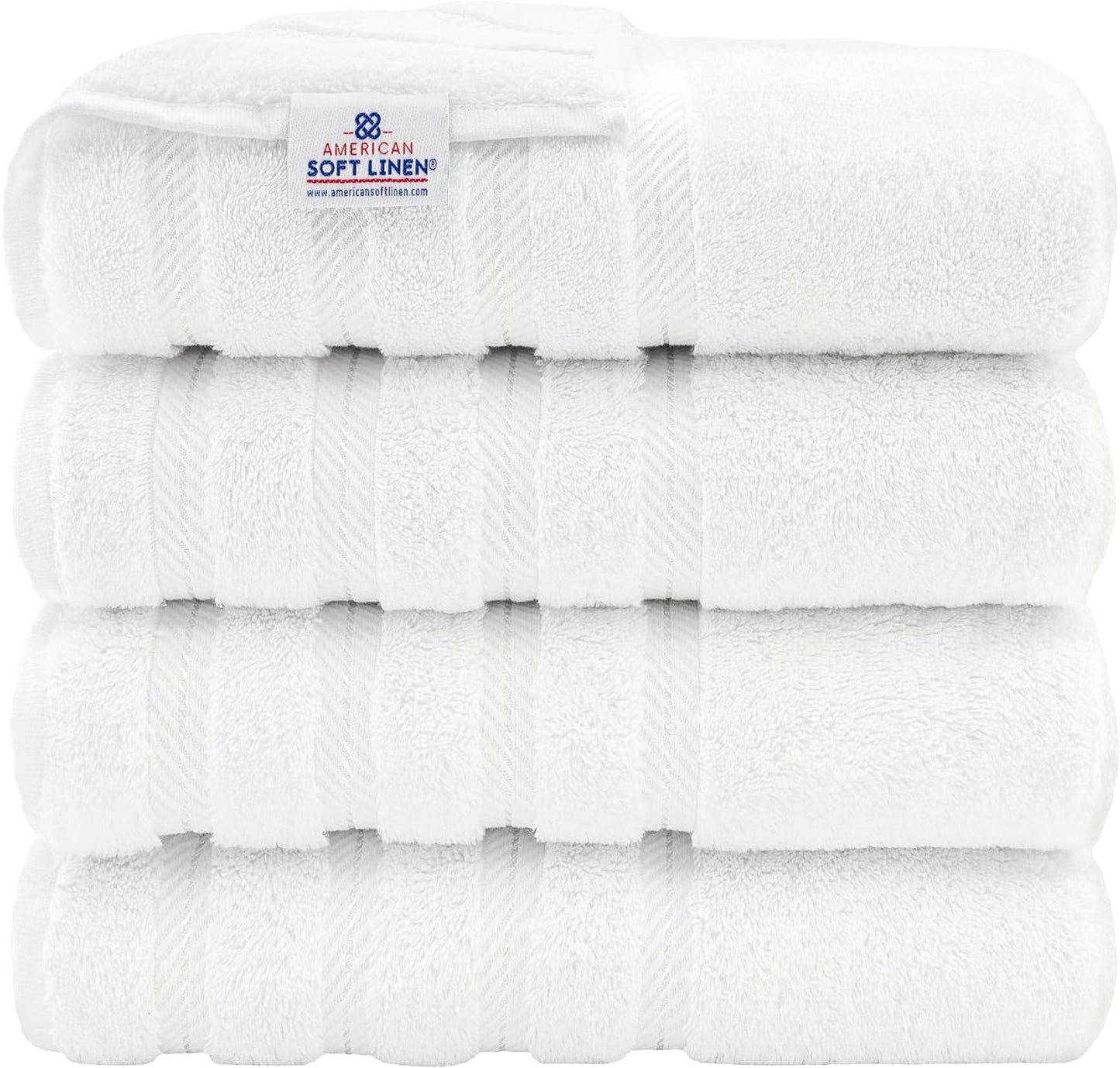 Luxury 4 Piece Bath Towel Set - 100% Cotton Turkish Towels