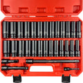 1/2ft Drive Impact Socket Set SAE & Metric (30pc) - Durable Kit