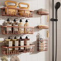 Veken Shower Caddy 6-Pack - No Drilling, Rustproof Shower Organizer