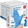 Schneider Care Blue Vinyl Exam Gloves - Case of 1000, Powder-Free, Latex-Free