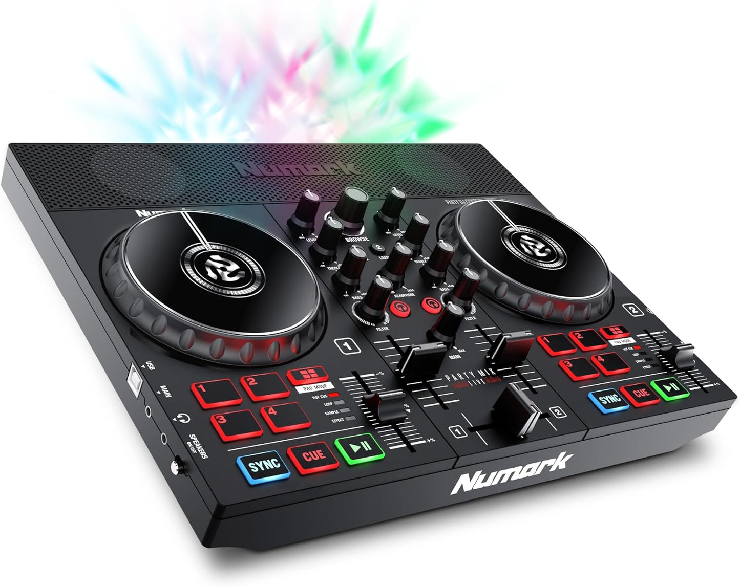 Numark Party Mix Live DJ Controller with Speakers and Lights