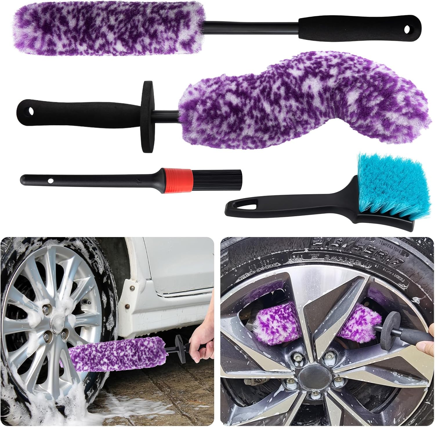Ultra Soft Wheel Cleaning Kit - 360 Bend, No Spatter, 4 Pack