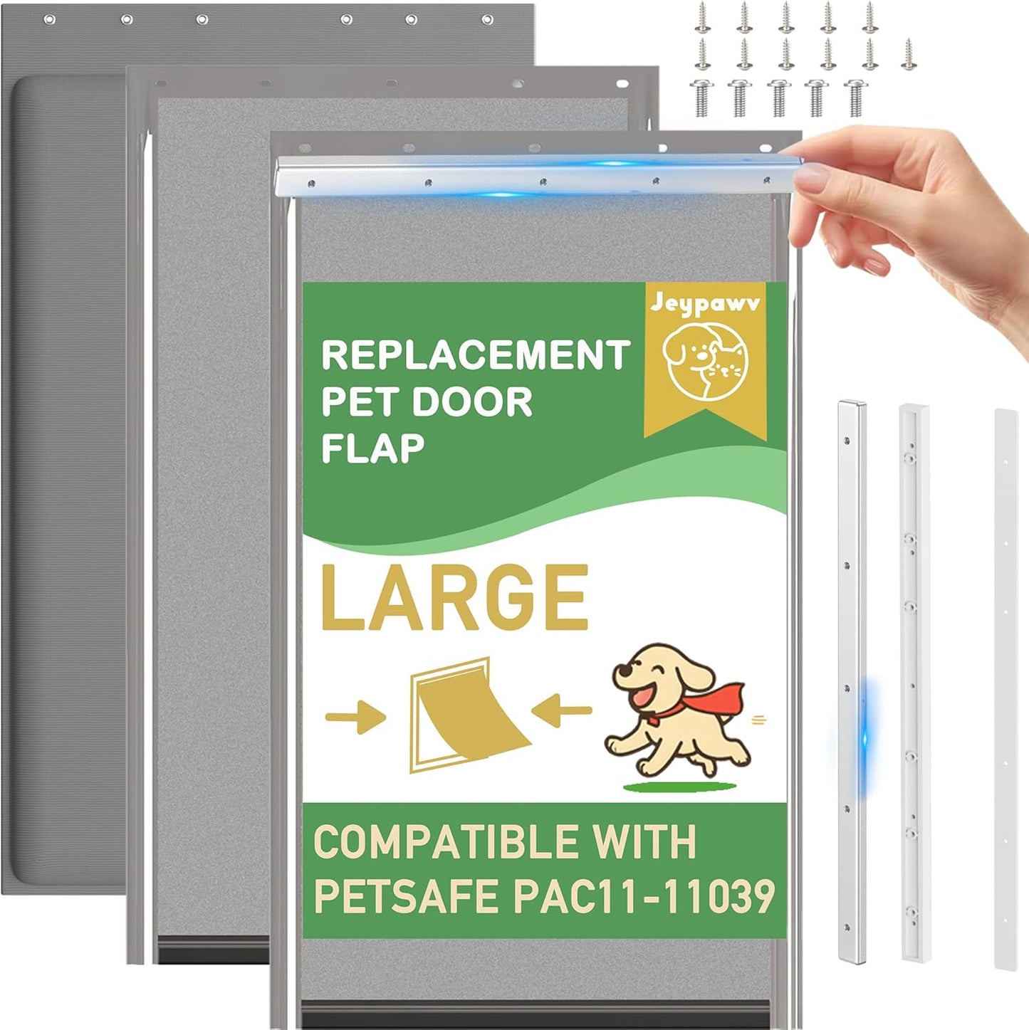 3-Flap Dog Door Replacement Insulated Flap for Large Pets