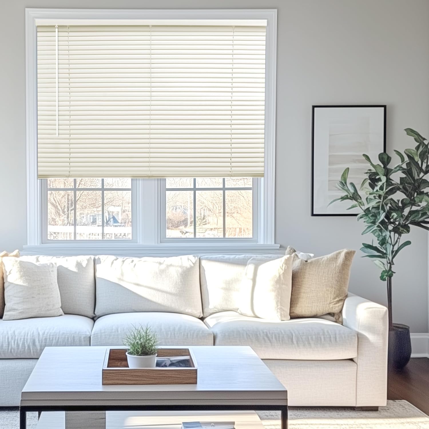 CHICOLOGY Cordless Mini Blinds for Room Darkening & Privacy