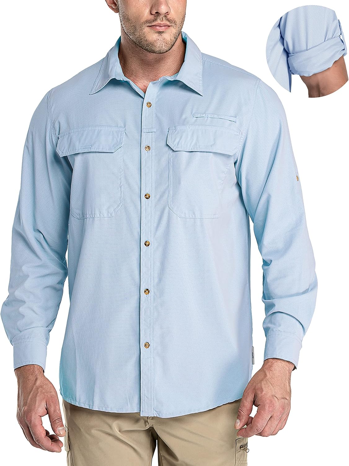 33,000ft Men's Long Sleeve Sun Protection Shirt for Outdoor Fun