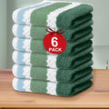 Gray and White Washcloths 6PC 13in x13in - Soft, Quick Dry Set