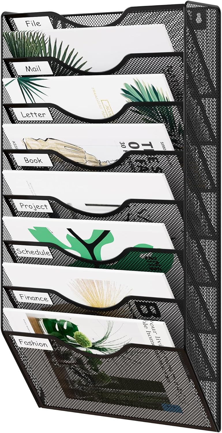 EasyPAG 8 Pocket Mesh Hanging Wall File Organizer for Efficient Filing