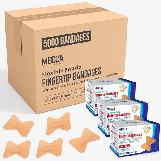 Flexible Fabric Bandages for Finger-Tip Care - 5000 Count